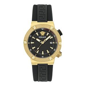 Versace Greca Logo Diver Recycled PU Strap Gold Mens